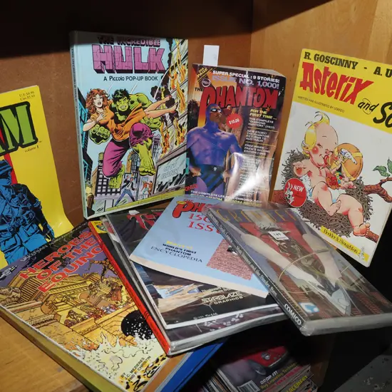bay; various comic books & graphic novels
