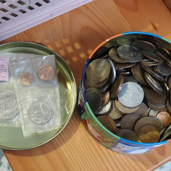tin of coins