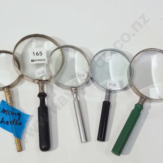 5x magnifying glasses-  one missing handle