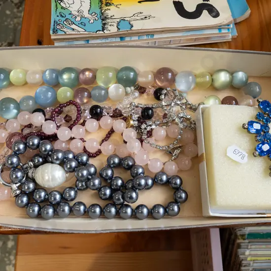 box of costume jewellery