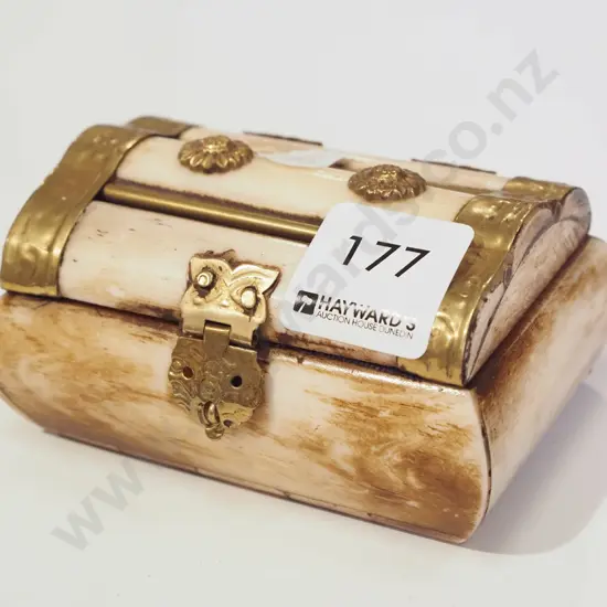 small bone & brass trinket box
