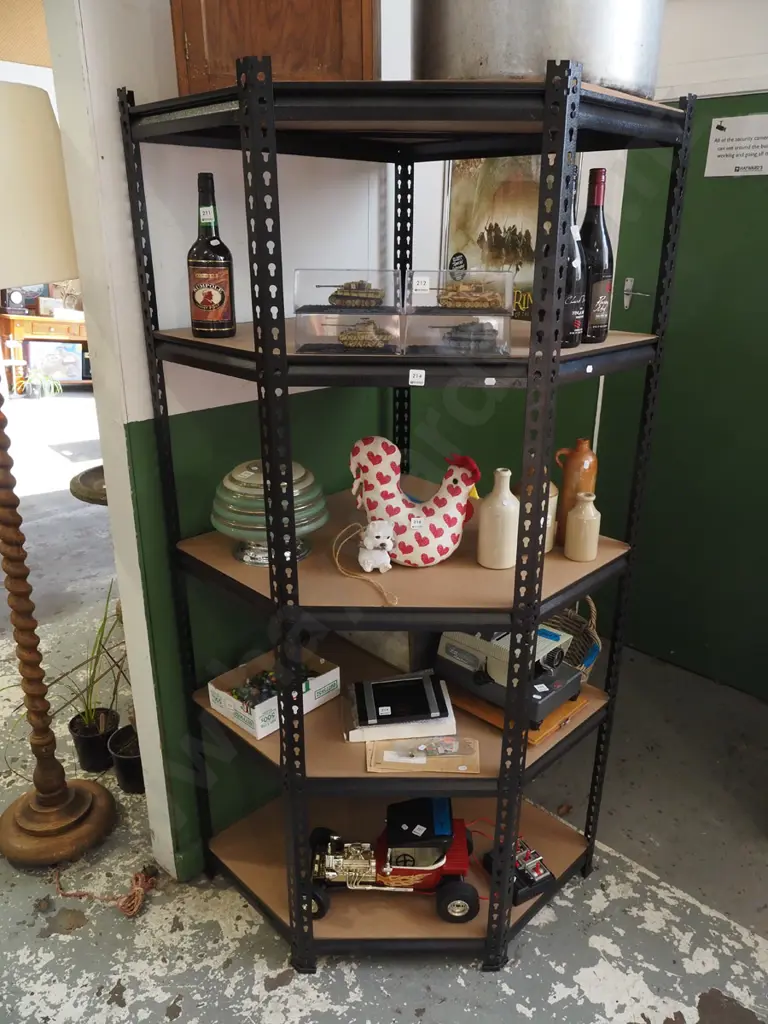 metal and mdf adjustable corner shelves H830 W730 D730 Image 1++
