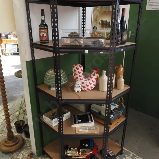 metal and mdf adjustable corner shelves H830 W730 D730