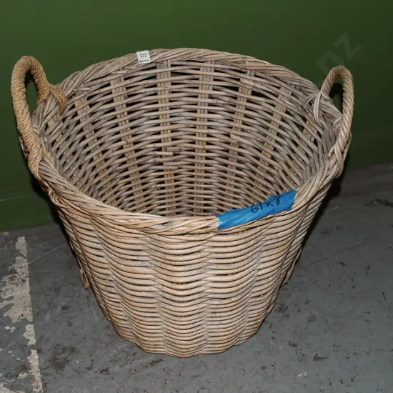 cane wood basket