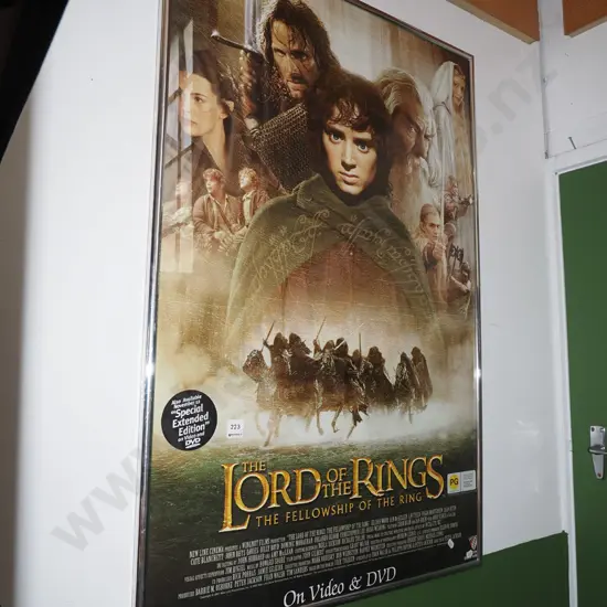 framed Lord of the Rings Fellowship of the Rings poster