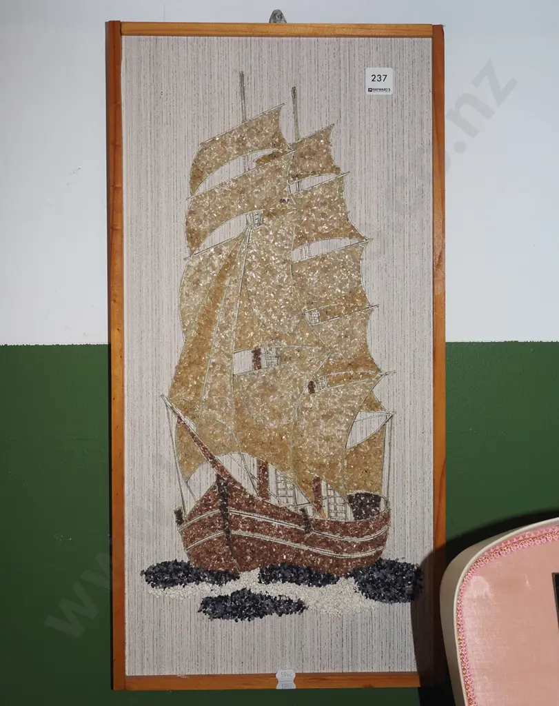 crushed shell galleon wall art Image 1++