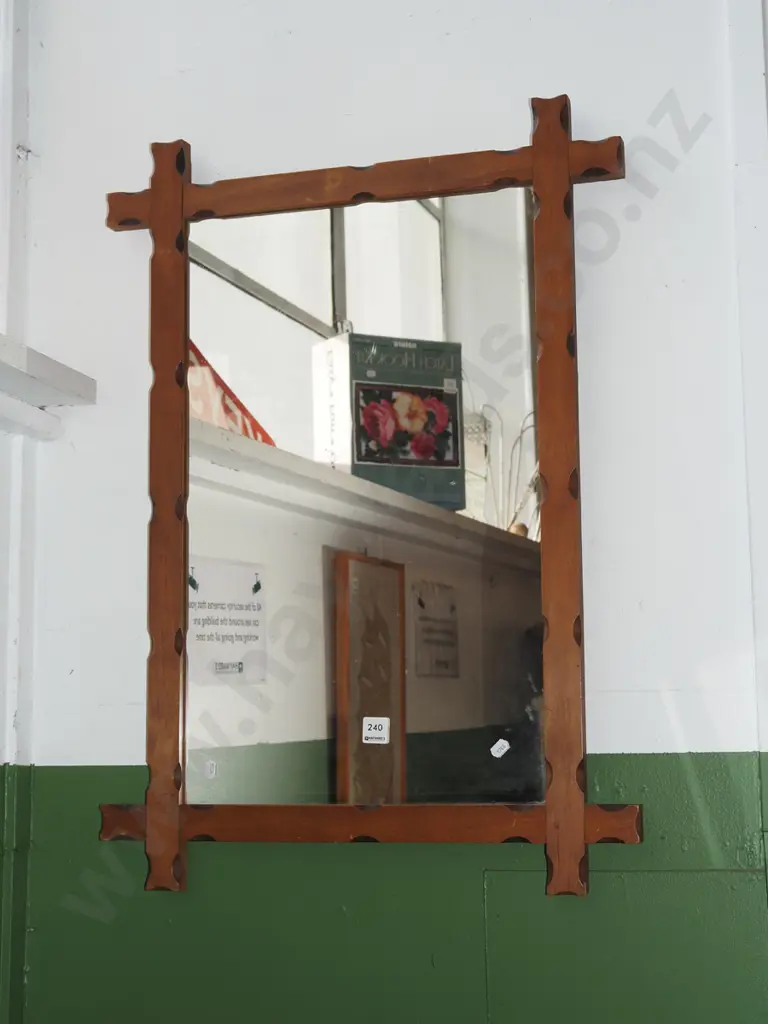 wood framed wall mirror Image 1++