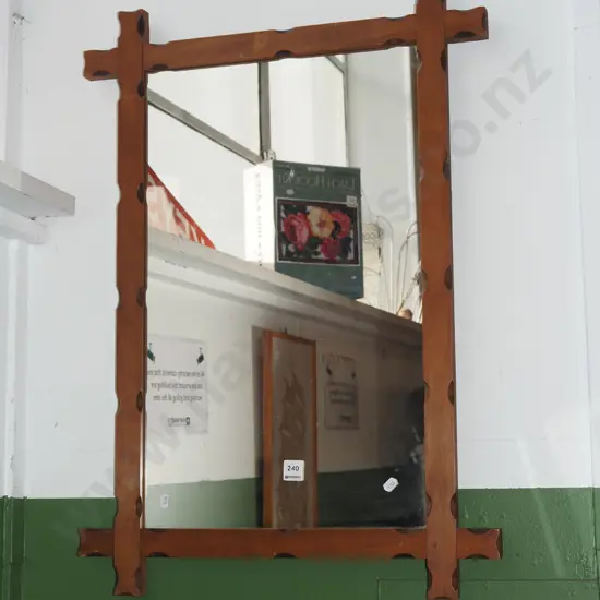 wood framed wall mirror