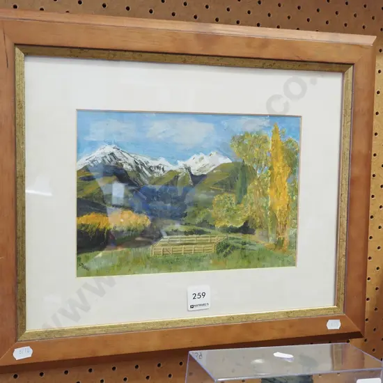 J Bull framed oil - landscape 