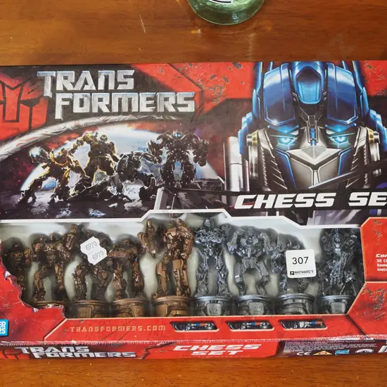 boxed Transformers chess set