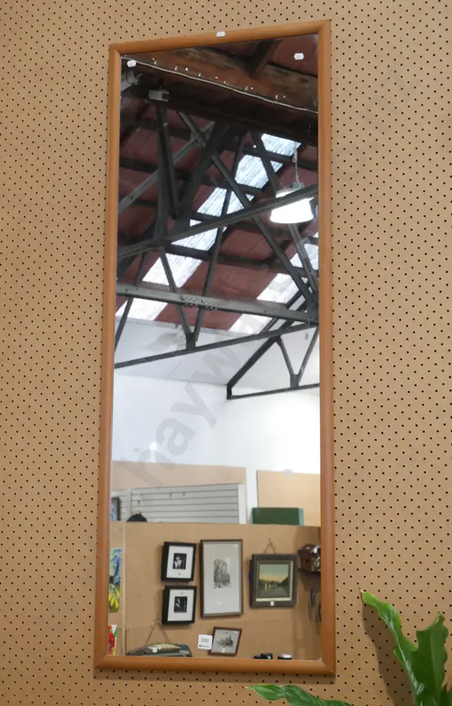 wood framed wall mirror H1225 Image 1++