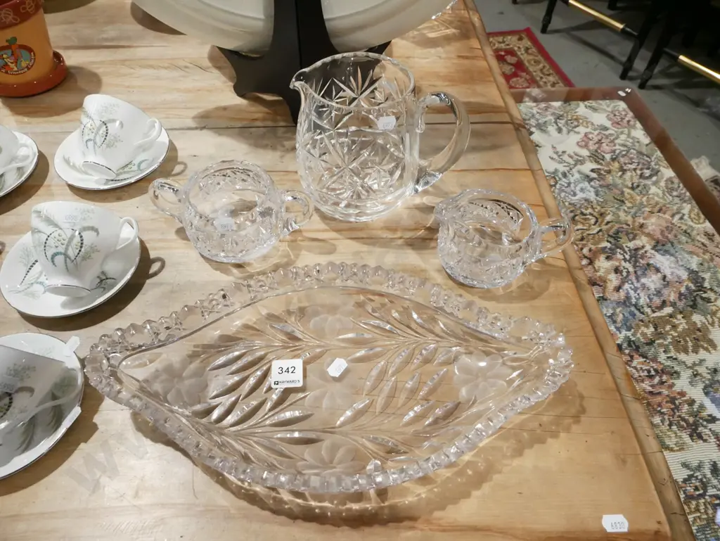crystal jugs, bowl, dish Image 1++