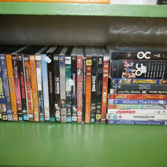 assorted DVDs