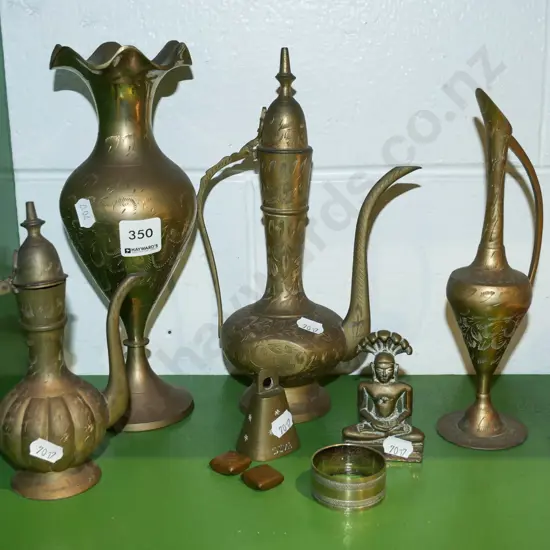 assorted brass ware