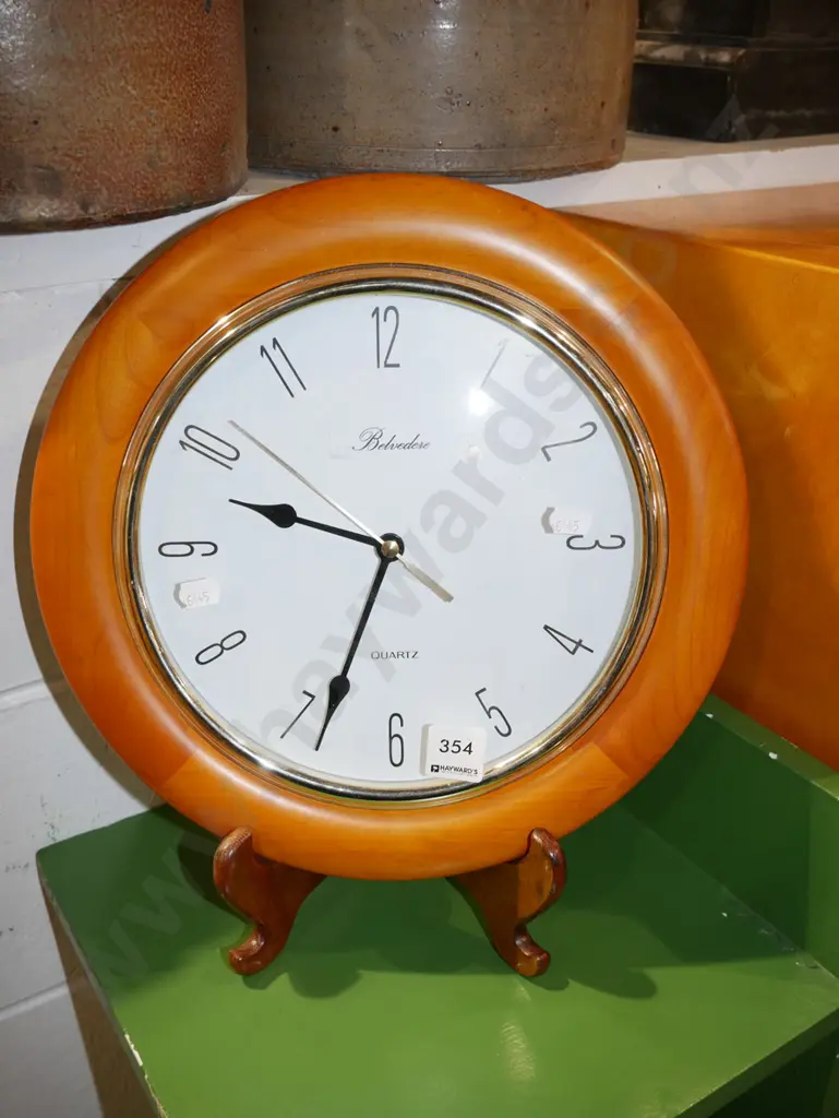 wood framed Quartz wall clock Image 1++