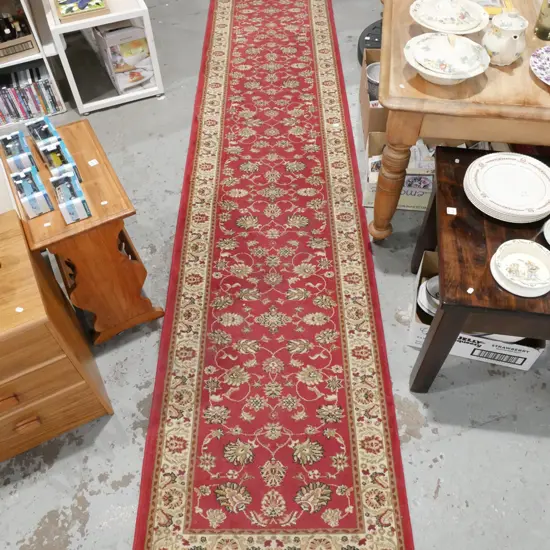 long acrylic floor runner - reds, browns, creams L4040 W800
