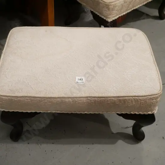 cab leg upholstered footstool