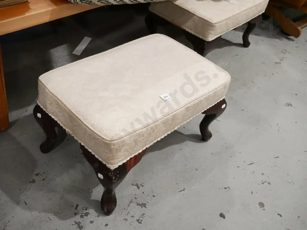 cab leg upholstered footstool Image 1++