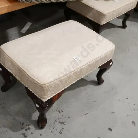 cab leg upholstered footstool