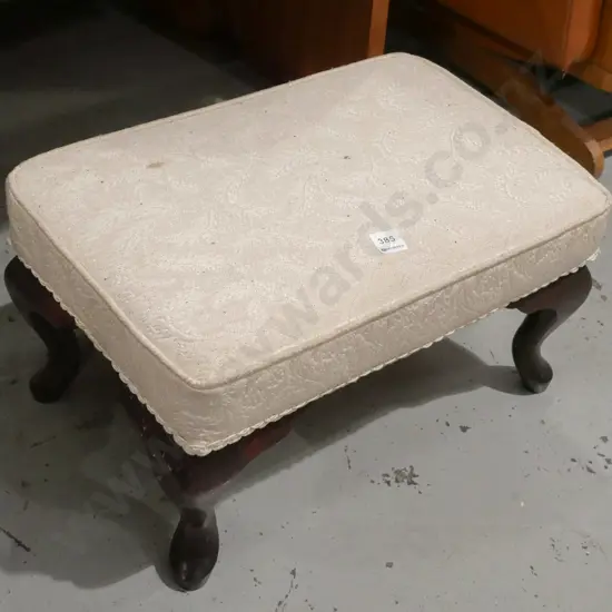 cab leg upholstered footstool