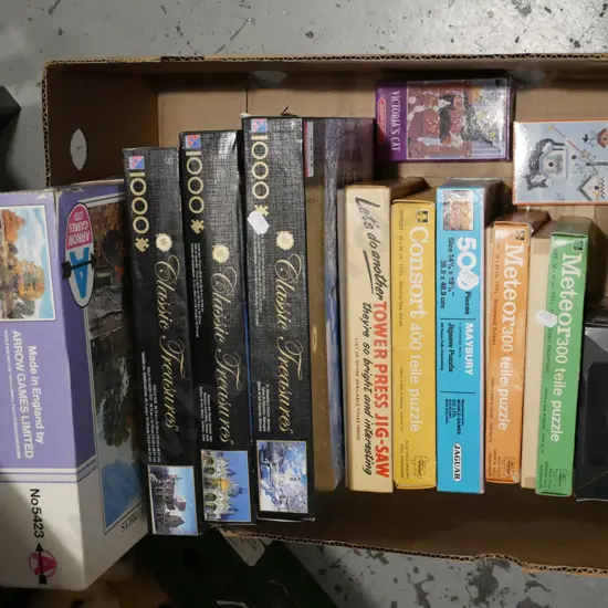 box of puzzles