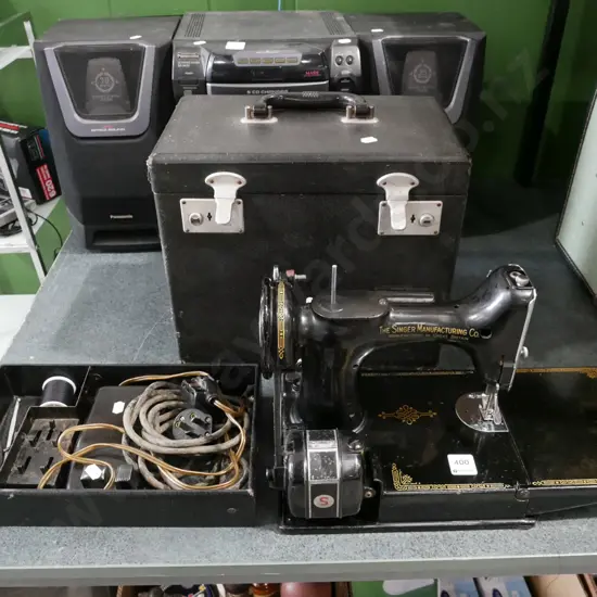 Singer Featherweight 221 table top sewing machine - wiring needs attetion
