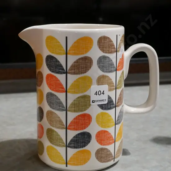 large ceramic jug with pints and litres measurements internally H200