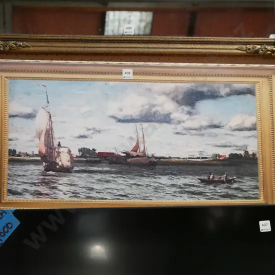 digital print on boxed canvas - river scene