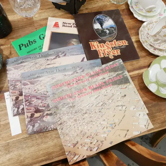 Southland Flood books, Kingston Flyer book etc