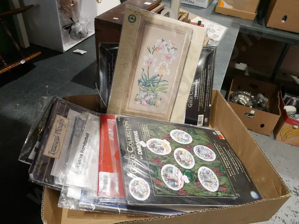 box of needlework kits Image 1++