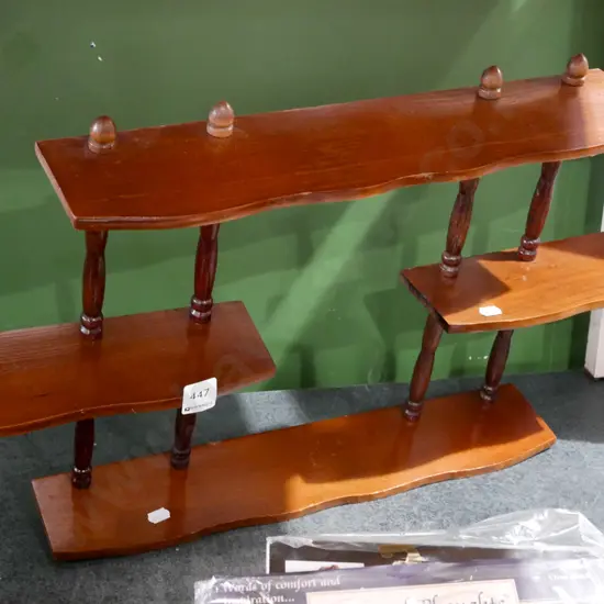 mahogany wall mounted shelves H340 