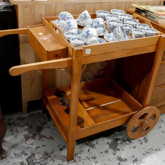 homemade wooden tea/wine trolley H760 W900 D480
