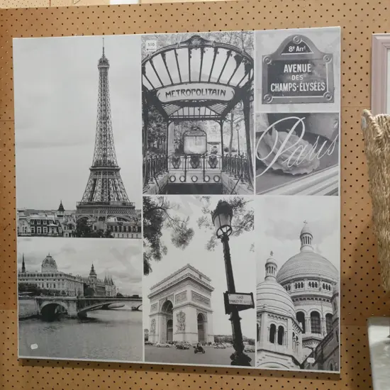 Paris photo prints on boxed canvas