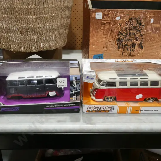 2x boxed diecast VW Kombi