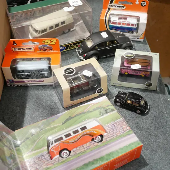 box; diecast VW model vehicles