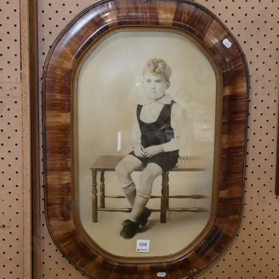 framed photo print - seated boy