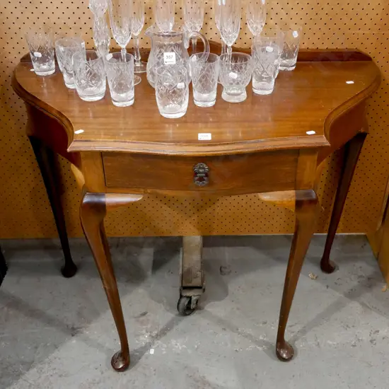 mahogany single drawer hall table H730 W830 D420