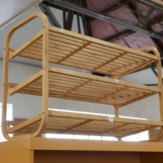 wooden shoe rack
