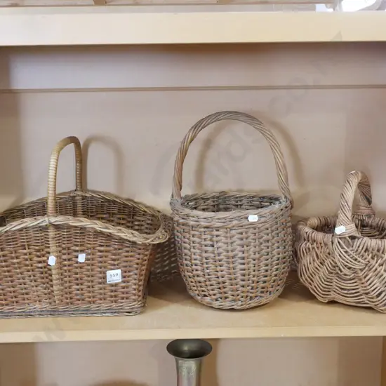 2x cane baskets