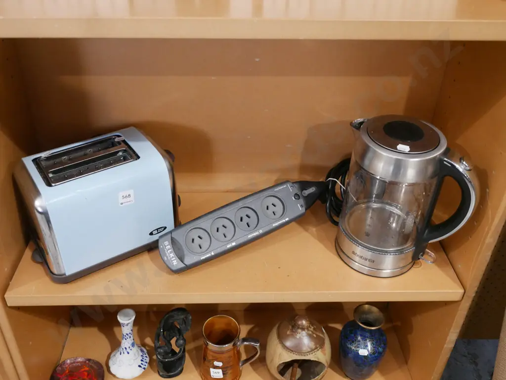 shelf; Zip toaster, mulliplug board & kettle Image 1++
