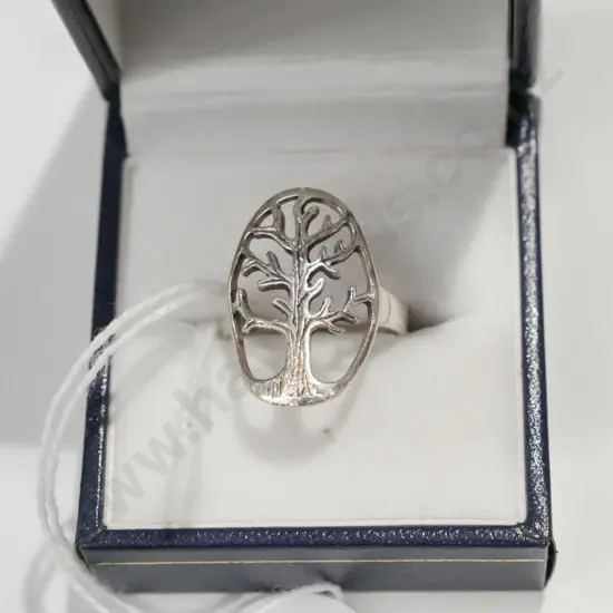 sterling silver tree of life ring 4gms