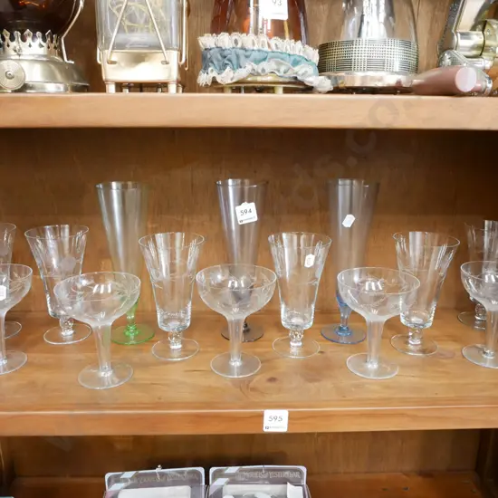 shelf; glass ware, parfait glasses etc