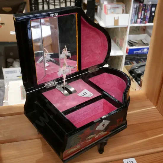 Japanese piano and ballerina jewellery box