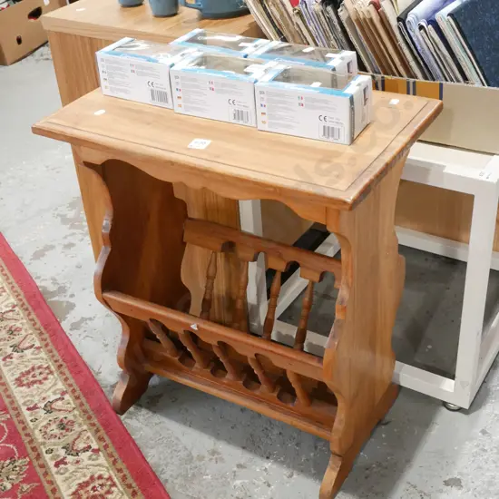 mahogany end table/magazine rack H580 W500 D300
