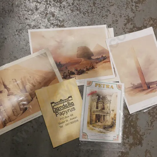 various unframed prints - Middle Eastern prints