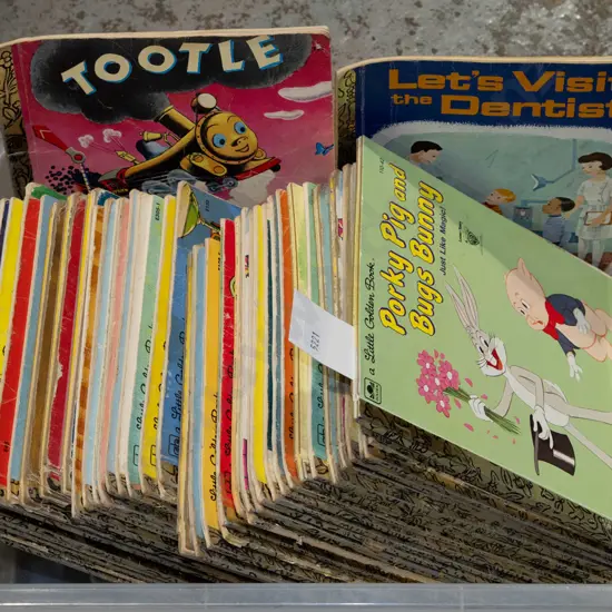 container of Golden books