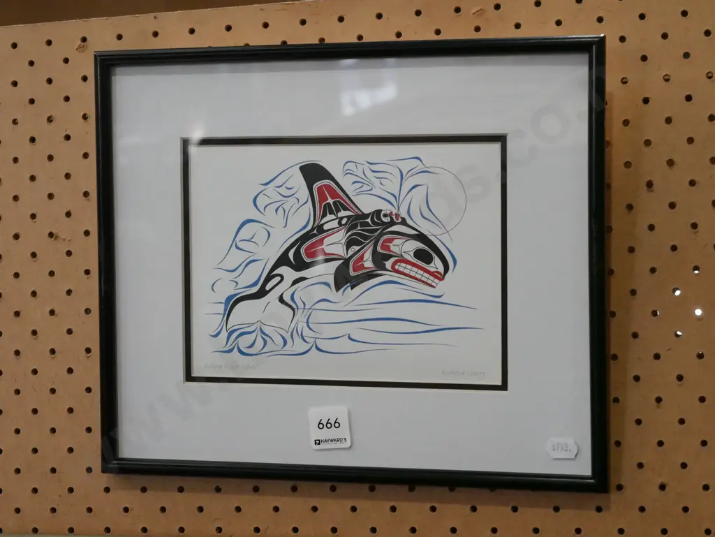 Richard Shorty framed print - diving killer whale Image 1++