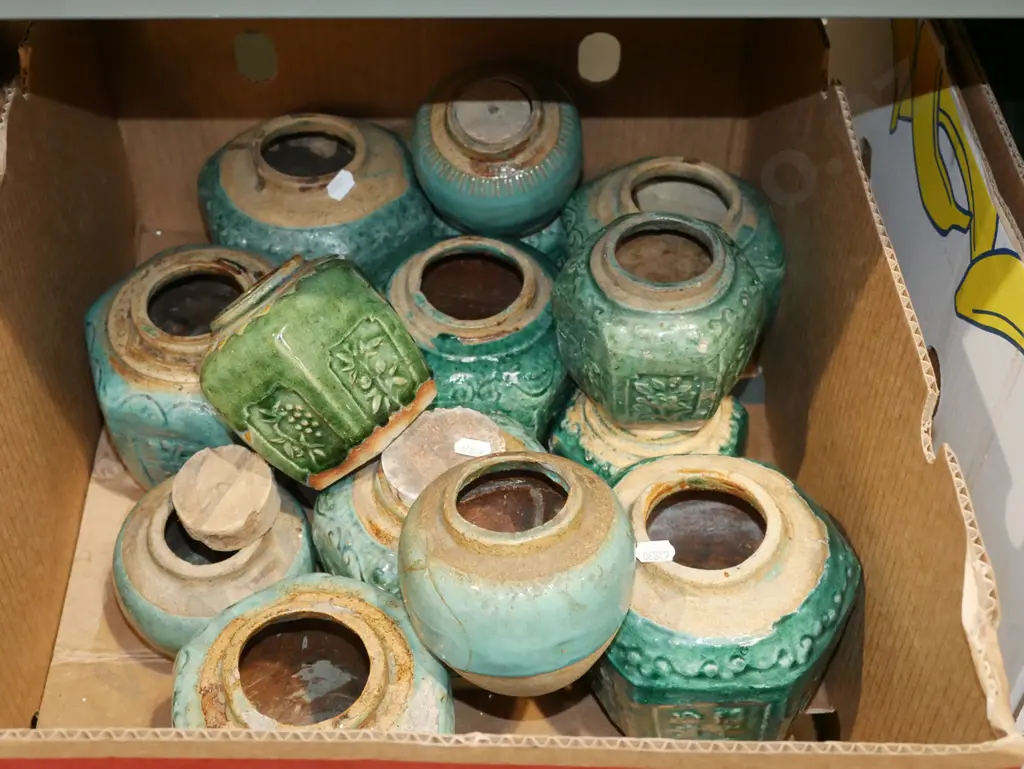 box of old ginger jars Image 1++