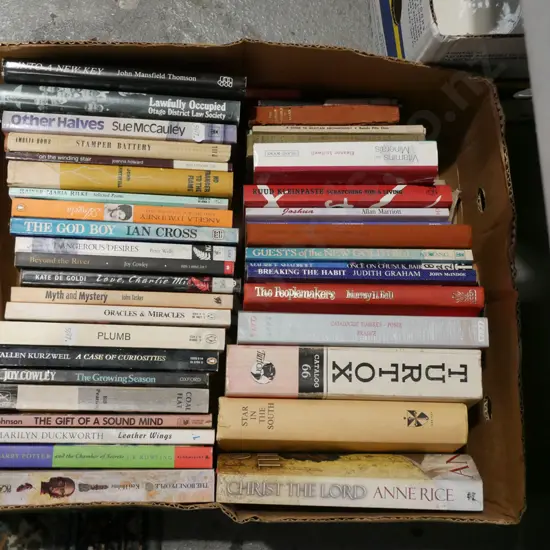 box of various NZ and other books