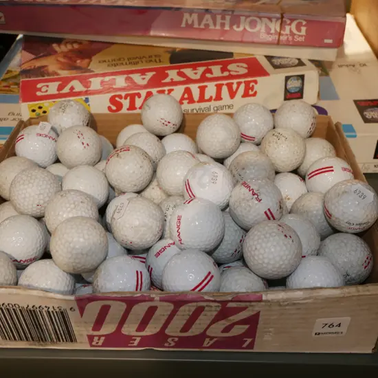 box of golf balls